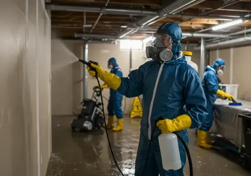 Basement Sanitization and Antimicrobial Treatment process in Royal City, WA